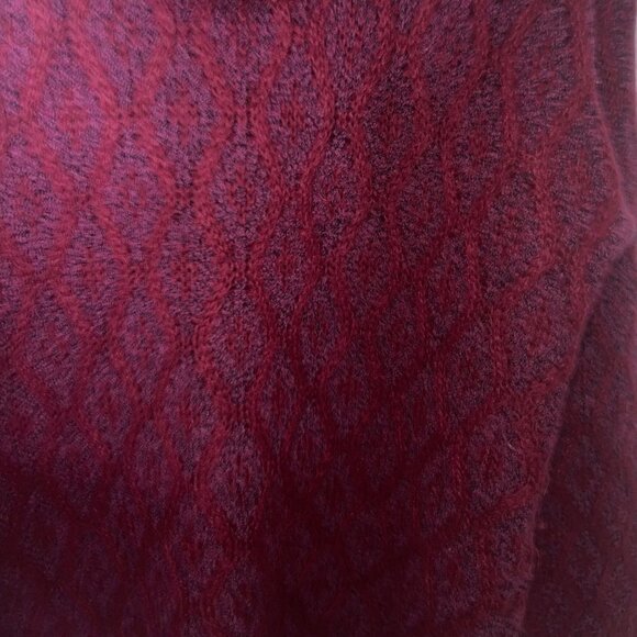 Carole Little Vintage Womens Sweater Size Medium Burgundy Mohair Blend Cowl Neck - Picture 5 of 10